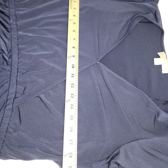 Michael Kors, wrap, blouse, corset, navy blue, size L - Picture 14 of 15